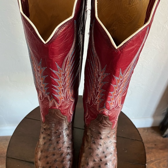 Rios of Mercedes 7.5 C Brown Ostrich  Red tops - Picture 6 of 11